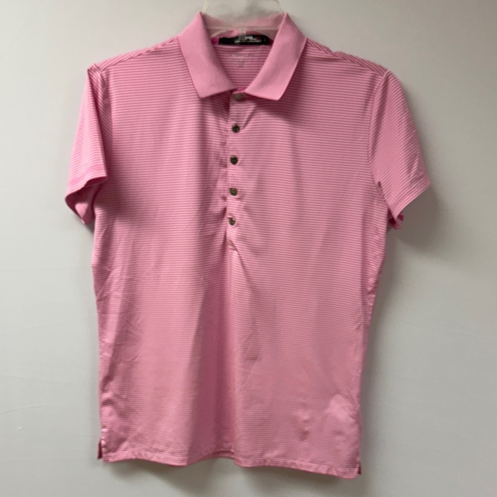 Ralph Lauren Polo Golf Shirt Classic Fit Women’s Pink Stripe Size Small